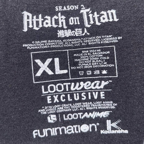 Attack On Titan Season 2 Eren Jaeger Graphic Anime Tee - Picture 7 of 7